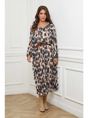 L'armoire de Suzette Kleid in Schwarz/ Braun/ Creme