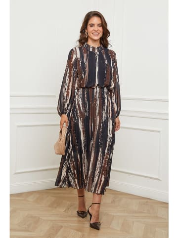 L'armoire de Suzette Kleid in Schwarz/ Braun/ Creme