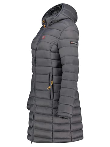 Geographical Norway Doorgestikte mantel "Atikolor" donkergrijs