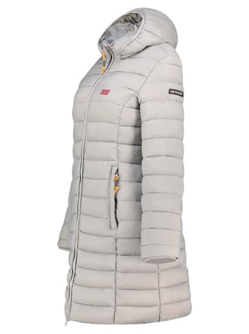Geographical Norway Płaszcz pikowany "Atikolor" w kolorze jasnoszarym