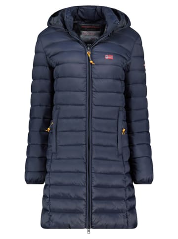 Geographical Norway Doorgestikte mantel "Atikolor" donkerblauw