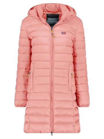 Geographical Norway Płaszcz pikowany "Atikolor" w kolorze jasnoróżowym