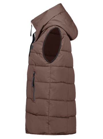 Geographical Norway Doorgestikte bodywarmer "Dolbar" donkerbruin