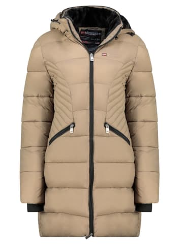 Geographical Norway Płaszcz zimowy "Bee" w kolorze szarobrązowym