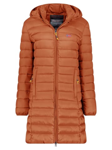 Geographical Norway Doorgestikte mantel "Atikolor" camel