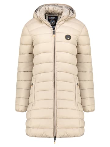 Geographical Norway Płaszcz pikowany "Atikamap" w kolorze kremowym