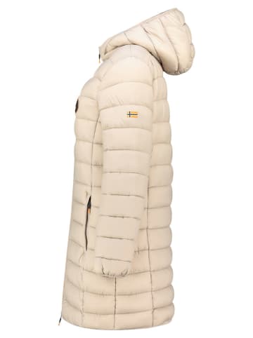 Geographical Norway Płaszcz pikowany "Atikamap" w kolorze kremowym