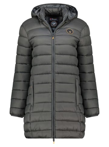 Geographical Norway Doorgestikte mantel "Atikamap" donkergrijs