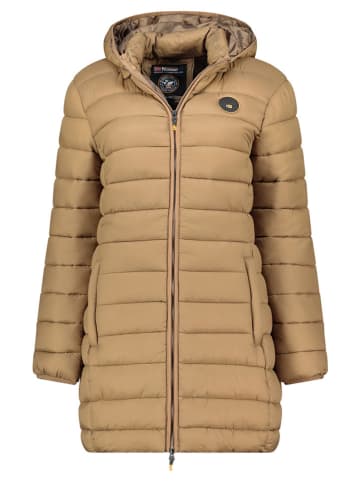 Geographical Norway Płaszcz pikowany "Atikamap" w kolorze szarobrązowym