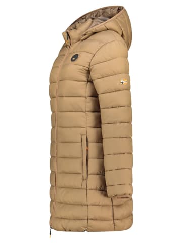 Geographical Norway Doorgestikte mantel "Atikamap" taupe