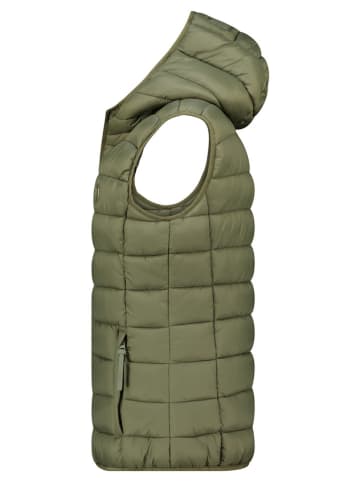 Geographical Norway Kamizelka pikowana "Vatikotal" w kolorze oliwkowym