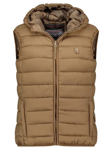 Geographical Norway Kamizelka pikowana "Vatikotal" w kolorze szarobrązowym