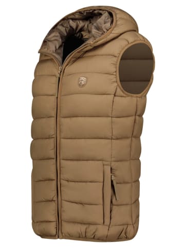 Geographical Norway Kamizelka pikowana "Vatikotal" w kolorze szarobrązowym