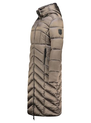 Geographical Norway Doorgestikte mantel "Blanche" taupe