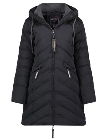 Geographical Norway Doorgestikte mantel "Clarissal" zwart