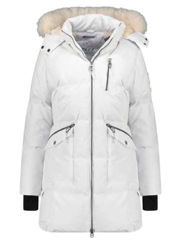 Geographical Norway Płaszcz pikowany "Balaland" w kolorze białym