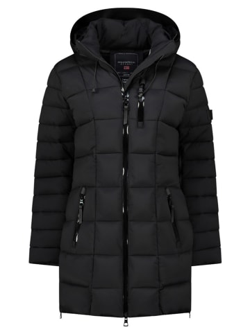 Geographical Norway Doorgestikte mantel "Bastia" zwart