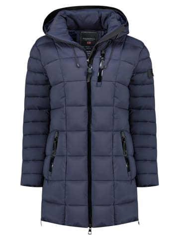 Geographical Norway Doorgestikte mantel "Bastia" donkerblauw