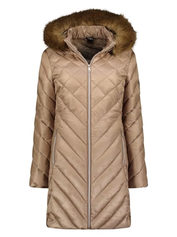 Geographical Norway Płaszcz pikowany "Bondine" w kolorze szarobrązowym