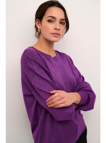 Kaffe Sweter w kolorze fioletowym