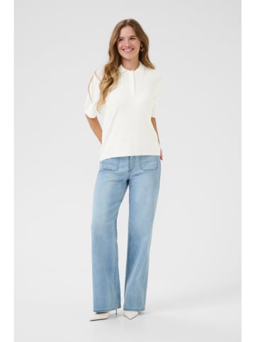 Kaffe Poloshirt in Weiß