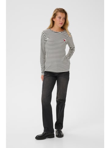 Kaffe Longsleeve crème/zwart