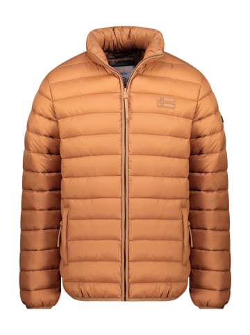 Geographical Norway Doorgestikte jas "Amichoko" lichtbruin
