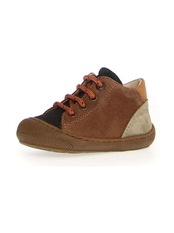 Naturino Leren sneakers "Romy" lichtbruin/donkerblauw