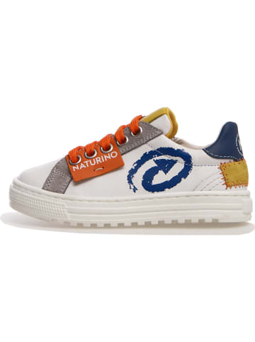 Naturino Leren sneakers "Hess" wit/meerkleurig