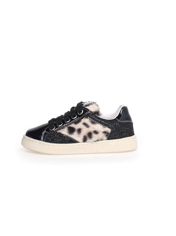 Naturino Skórzane sneakersy "Quar" w kolorze czarno-beżowym