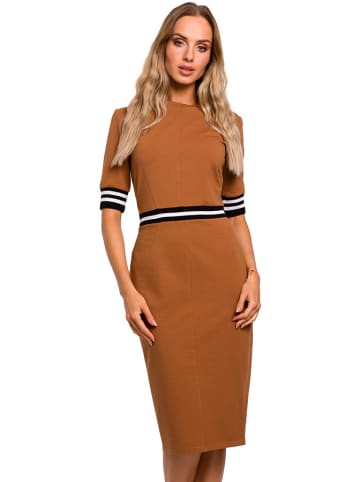 made of emotion Sukienka w kolorze jasnobrązowym