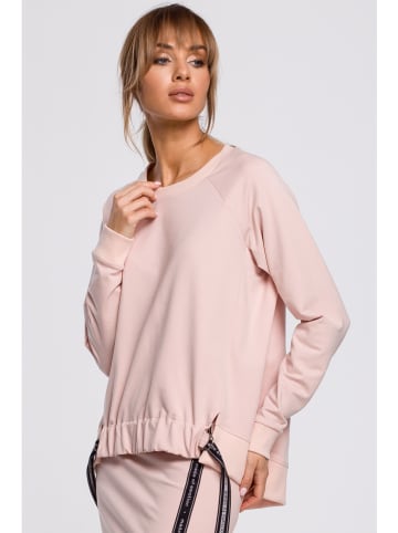 made of emotion Bluza w kolorze jasnoróżowym