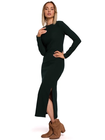 made of emotion Gebreide jurk donkergroen