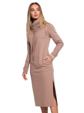 made of emotion Sukienka w kolorze beżowo-jasnobrązowym