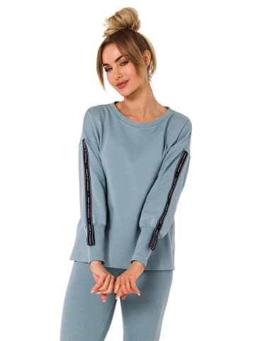 made of emotion Sweter w kolorze błękitnym