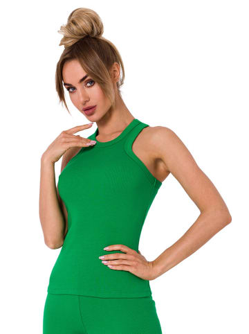 made of emotion Top w kolorze zielonym