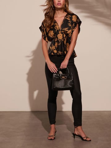 Milan Kiss Top in Schwarz/ Hellbraun