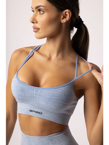 Spaio Sportbeha "Melange"  lichtblauw - low