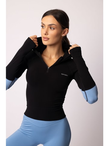 Spaio Bluza sportowa "Adapt" w kolorze czarno-błękitnym