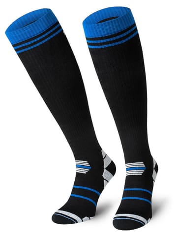 Spaio Ski-/Snowboardkniestrümpfe "01" in Schwarz/ Blau