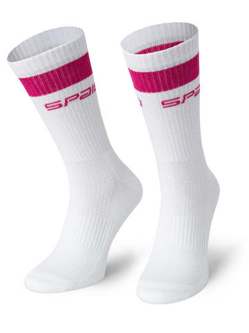 Spaio Sokken "Flex" wit/rood