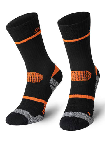 Spaio Trekkingsocken "Alpha" in Schwarz/ Orange