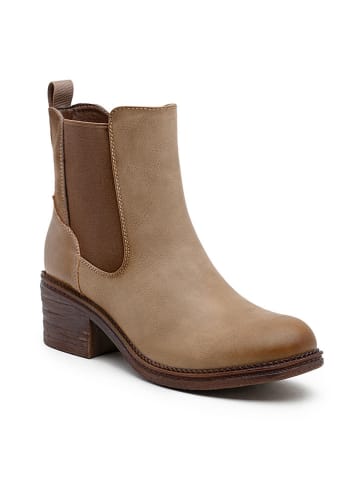 Foreverfolie Chelseaboots lichtbruin
