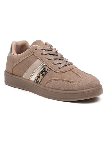 Foreverfolie Sneakersy w kolorze jasnobrązowym