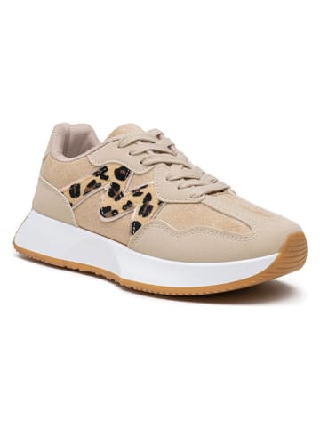 Foreverfolie Sneakersy w kolorze beżowym