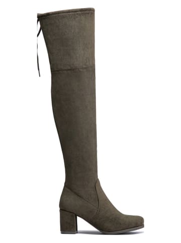 Foreverfolie Kozaki w kolorze khaki
