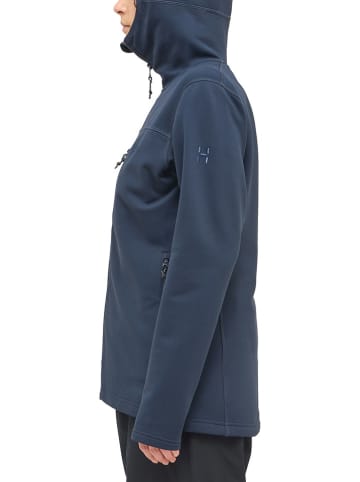 Haglöfs Kurtka polarowa "Rosson Mid Hood" w kolorze granatowym