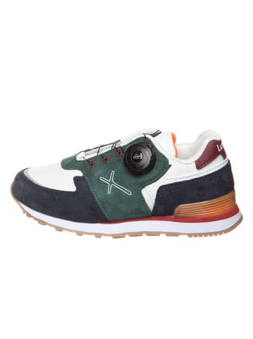 Lurchi Leder-Sneakers "George" in Weiß/ Grün