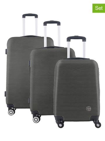Geographical Norway 3tlg. Hardcase-Trolleyset "Solomun" in Anthrazit