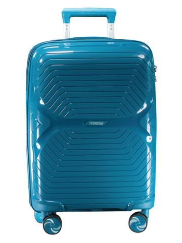 Geographical Norway Hardcase-Trolley "Silkovette" in Blau - (B)34 x (H)53 x (T)21 cm